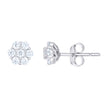 925 Sterling Silver Womens 0.50ct Moissanite Flower Stud Earrings