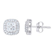 925 Sterling Silver Unisex 0.57ct Moissanite Square Stud Earrings