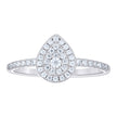 925 Sterling Silver Womens Round 0.38ct Moissanite Engagement Ring Size 9 - SLV-145183