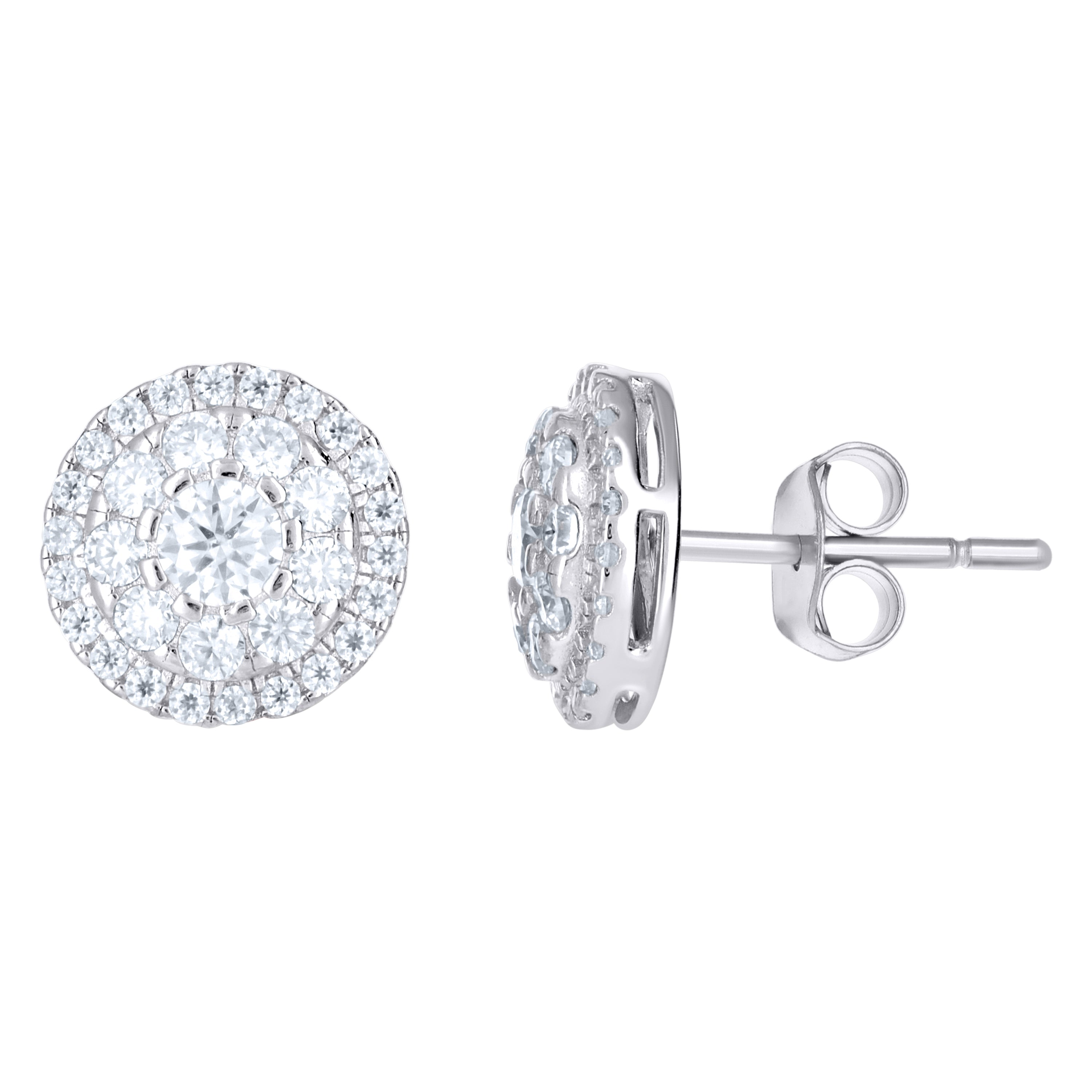925 Sterling Silver Womens 1.20ct Moissanite Fashion Stud Earrings