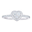 925 Sterling Silver Womens Round 0.49ct Moissanite Teardrop Engagement Ring Size 8 - SLV-145208