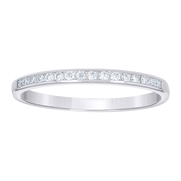 925 Sterling Silver Womens Round 0.25ct Moissanite Eternity Band Ring Size 12 - SLV-145217