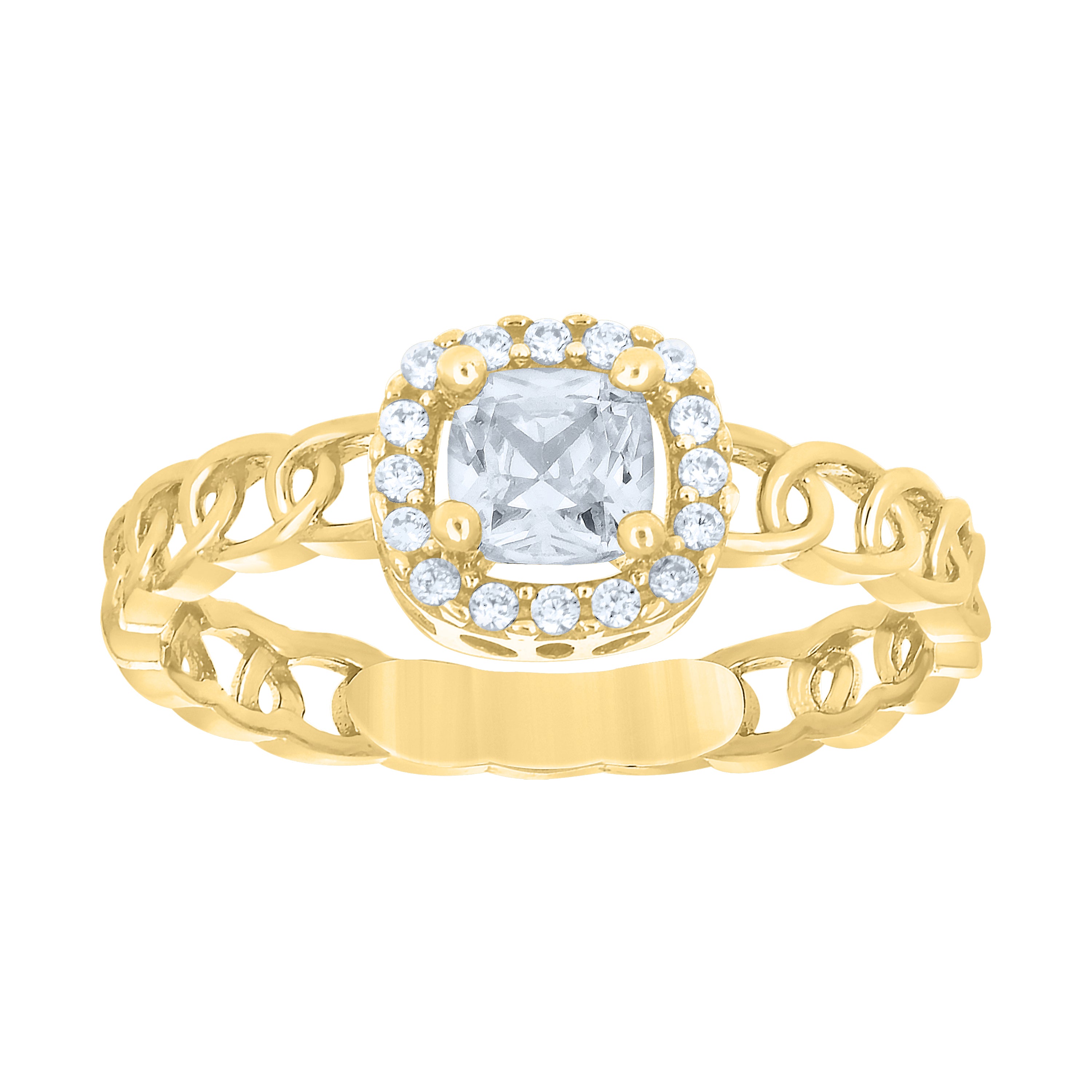 10Kt Gold Cz Ring