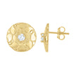 10Kt Gold Cz Nugget Earring