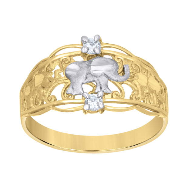 10Kt Gold Cz Ring
