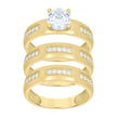 10Kt Gold Trio Cz Ring