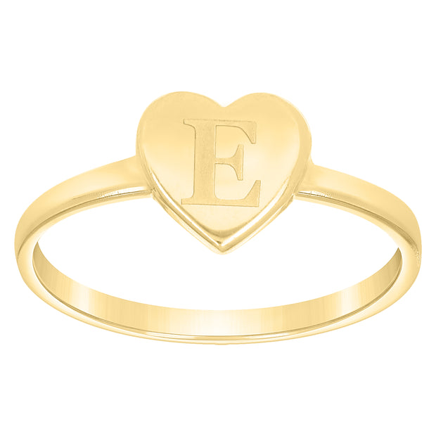 10Kt Gold Ring Letter "E"