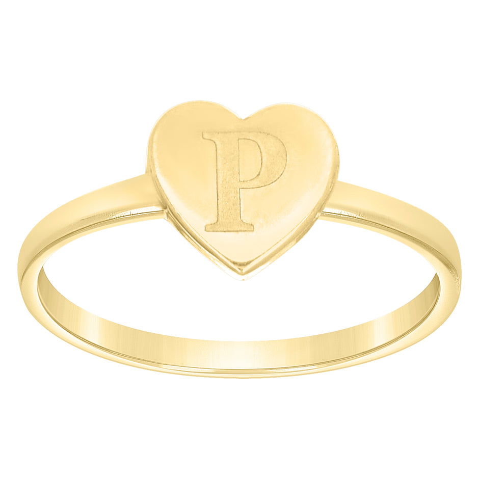 10Kt Gold Ring Letter "P"