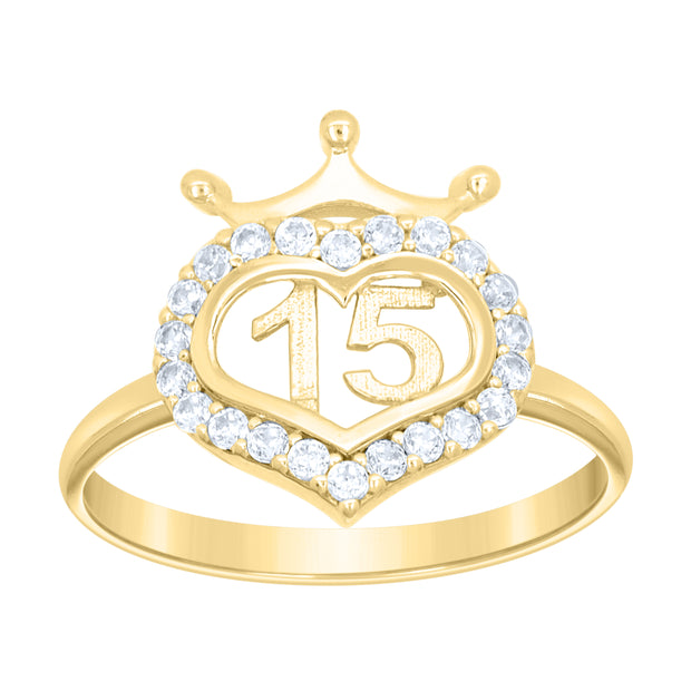 10Kt Gold Cz Ring