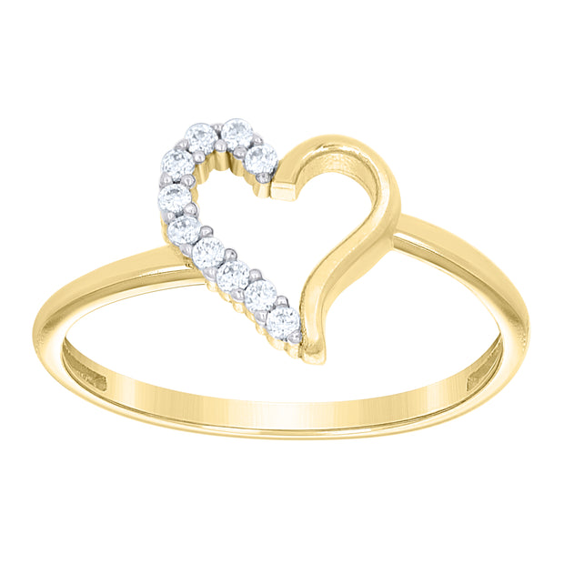 10Kt Gold Cz Ring