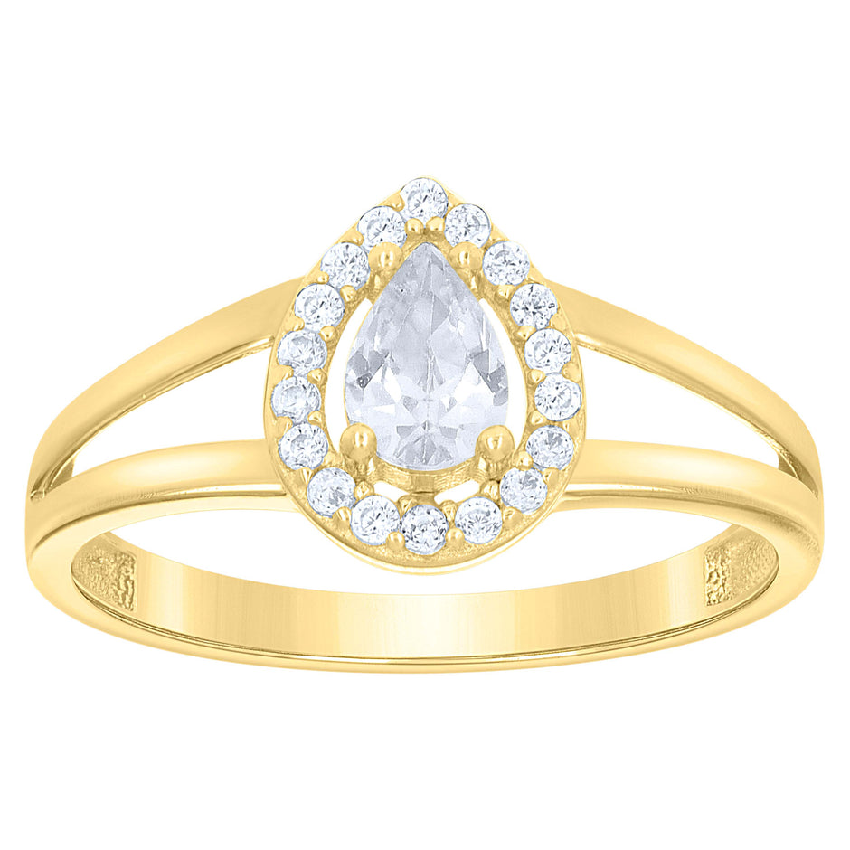10Kt Gold Cz Ring
