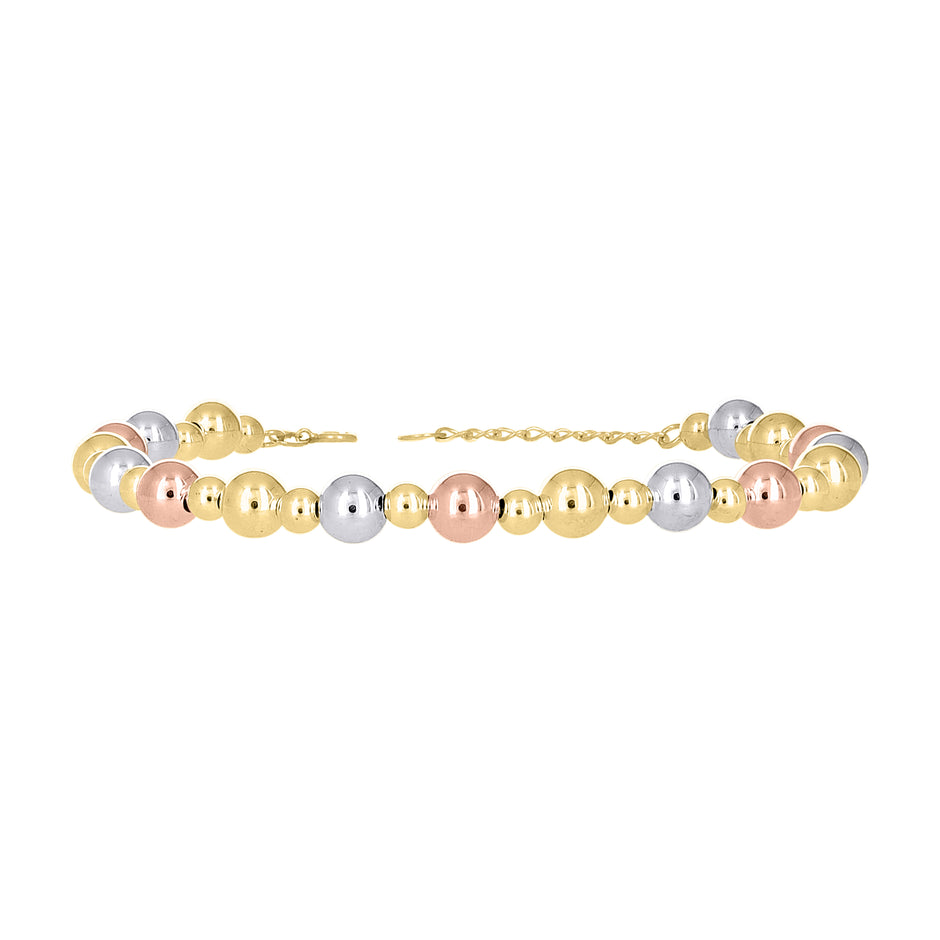 10Kt Gold Fancy Bracelet 8" (7"+1")