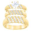 14Kt Gold Trio Cz Ring