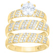 14Kt Gold Trio Cz Ring