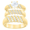 10Kt Gold Trio Cz Ring