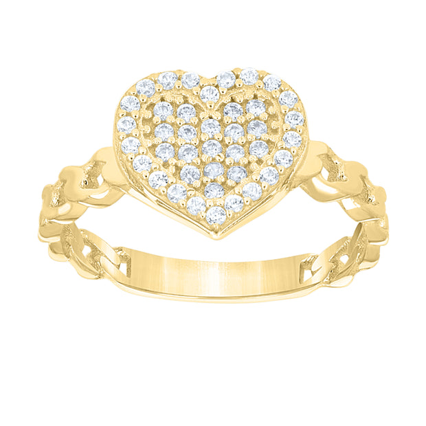 10Kt Gold Cz Ring