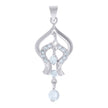 925 Sterling Silver Womens Cubic-Zirconia Fashion Charm Pendant