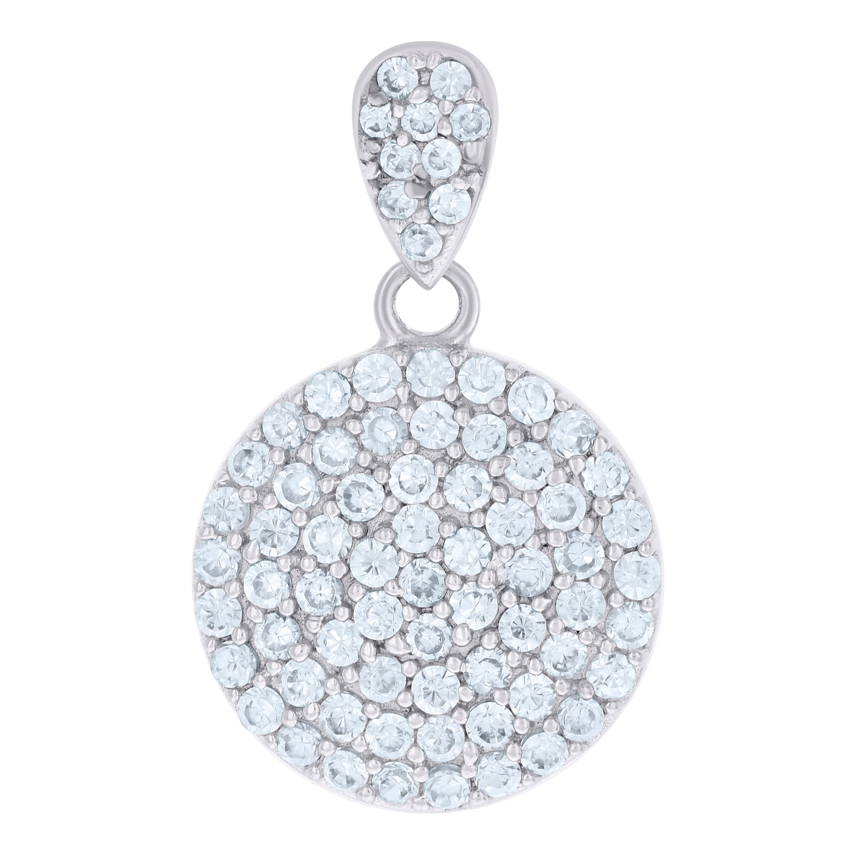 925 Sterling Silver Men Cubic-Zirconia Fashion Charm Pendant 