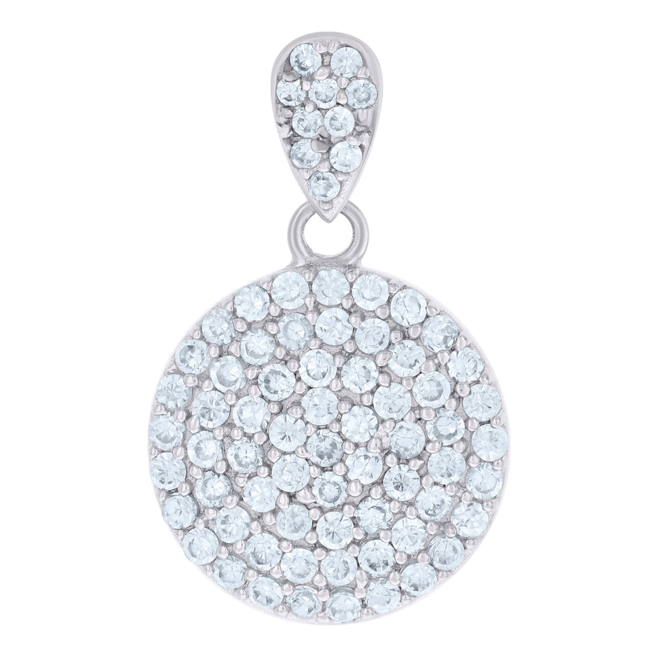 925 Sterling Silver Men Cubic-Zirconia Fashion Charm Pendant 