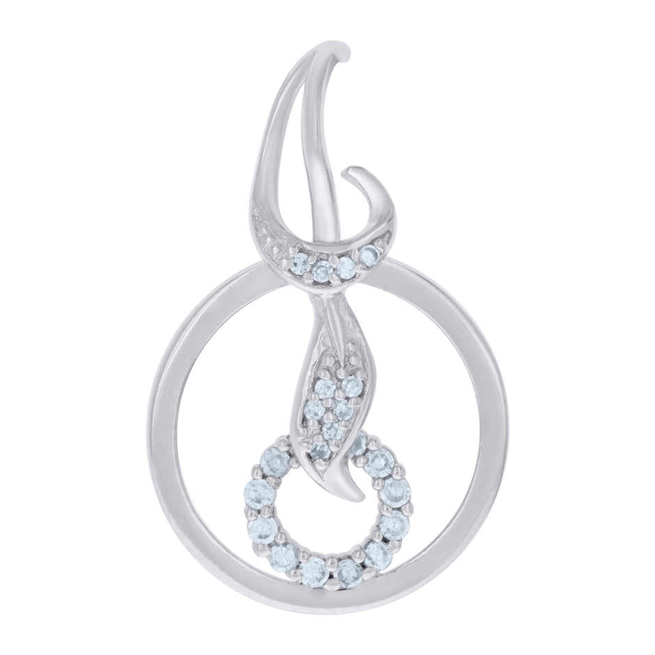 925 Sterling Silver Women Cubic-Zirconia Fashion Charm Pendant 