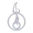 925 Sterling Silver Women Cubic-Zirconia Fashion Charm Pendant 