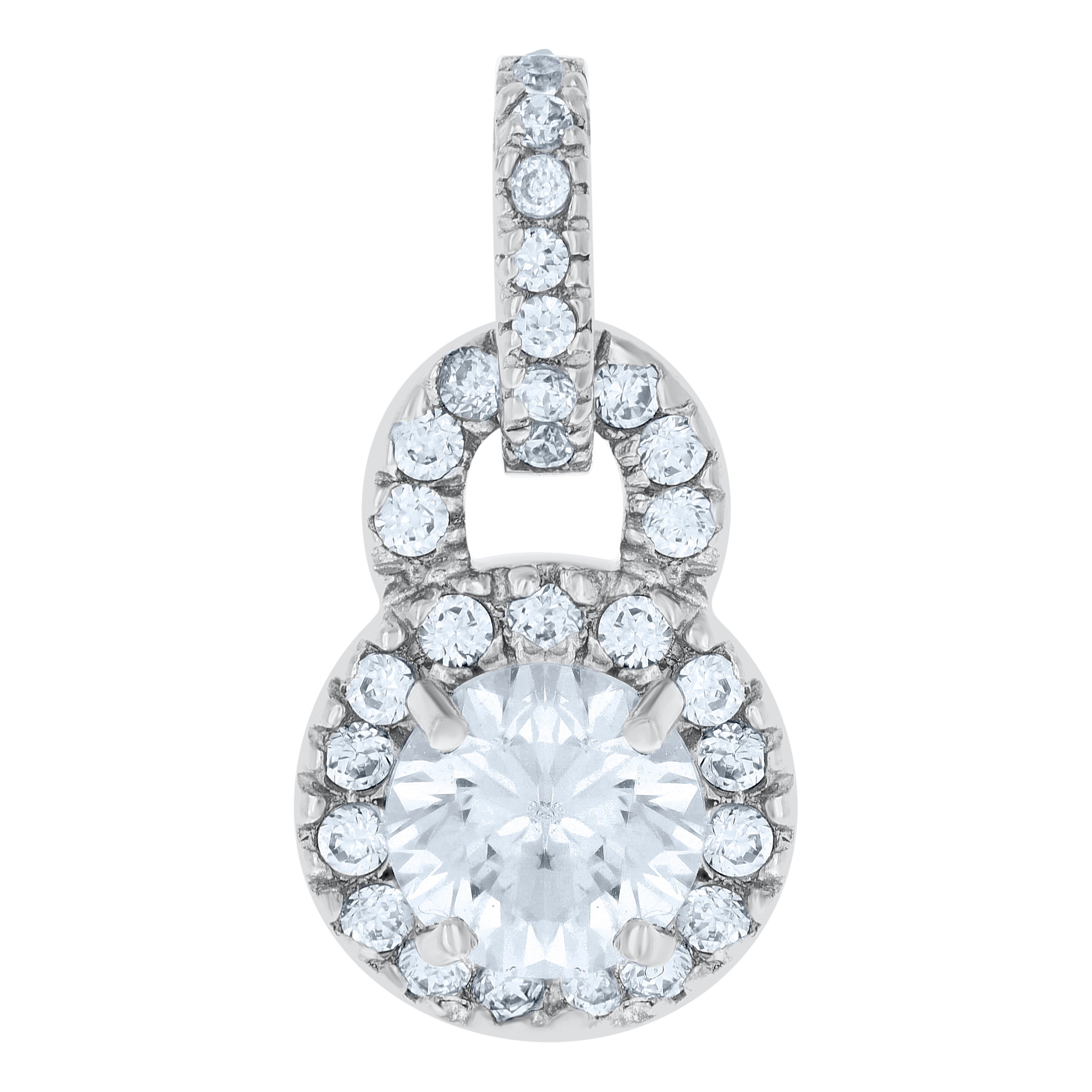 925 Sterling Silver Women Cubic-Zirconia Fashion Charm Pendant 