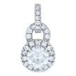 925 Sterling Silver Women Cubic-Zirconia Fashion Charm Pendant 