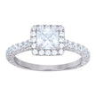 925 Sterling Silver Womens CZ Size-9 Princess-Cut Center Stones Bridal Wedding Anniversary Engagement Ring Band - SLV-25485