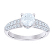 925 Sterling Silver Womens Cubic Zirconia Size-6 Round Center Stones Bridal Wedding Anniversary Engagement Ring Band