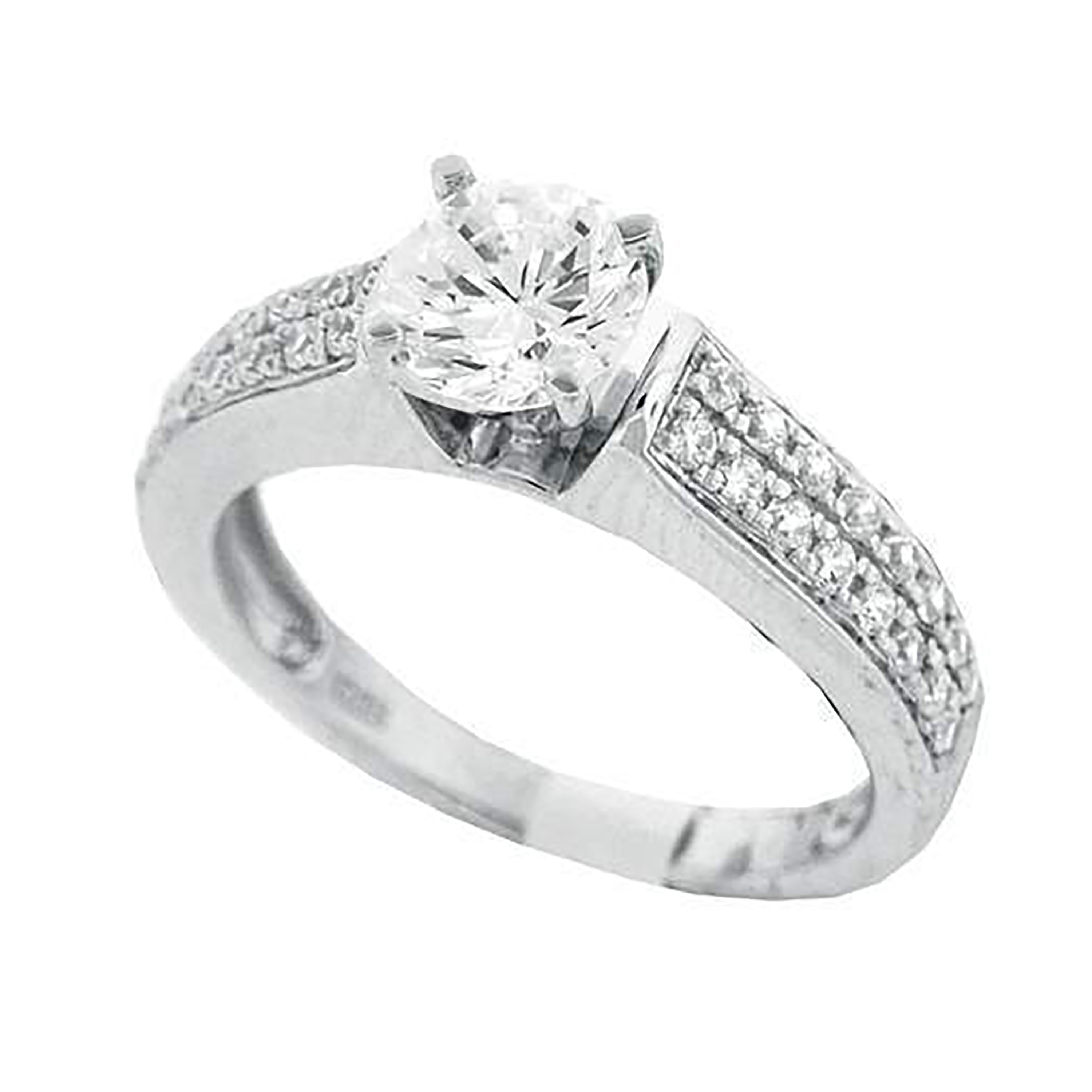 925 Sterling Silver Womens Cubic Zirconia Size-9 Round Center Stone Bridal Wedding Anniversary Engagement Ring Band - SLV-25670