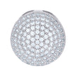 925 Sterling Silver Mens Cubic-Zirconia Cluster Bead Fashion Charm Pendant