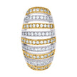925 Sterling Silver Yellow-Tone Womens Cubic-Zirconia Fashion Charm Pendant