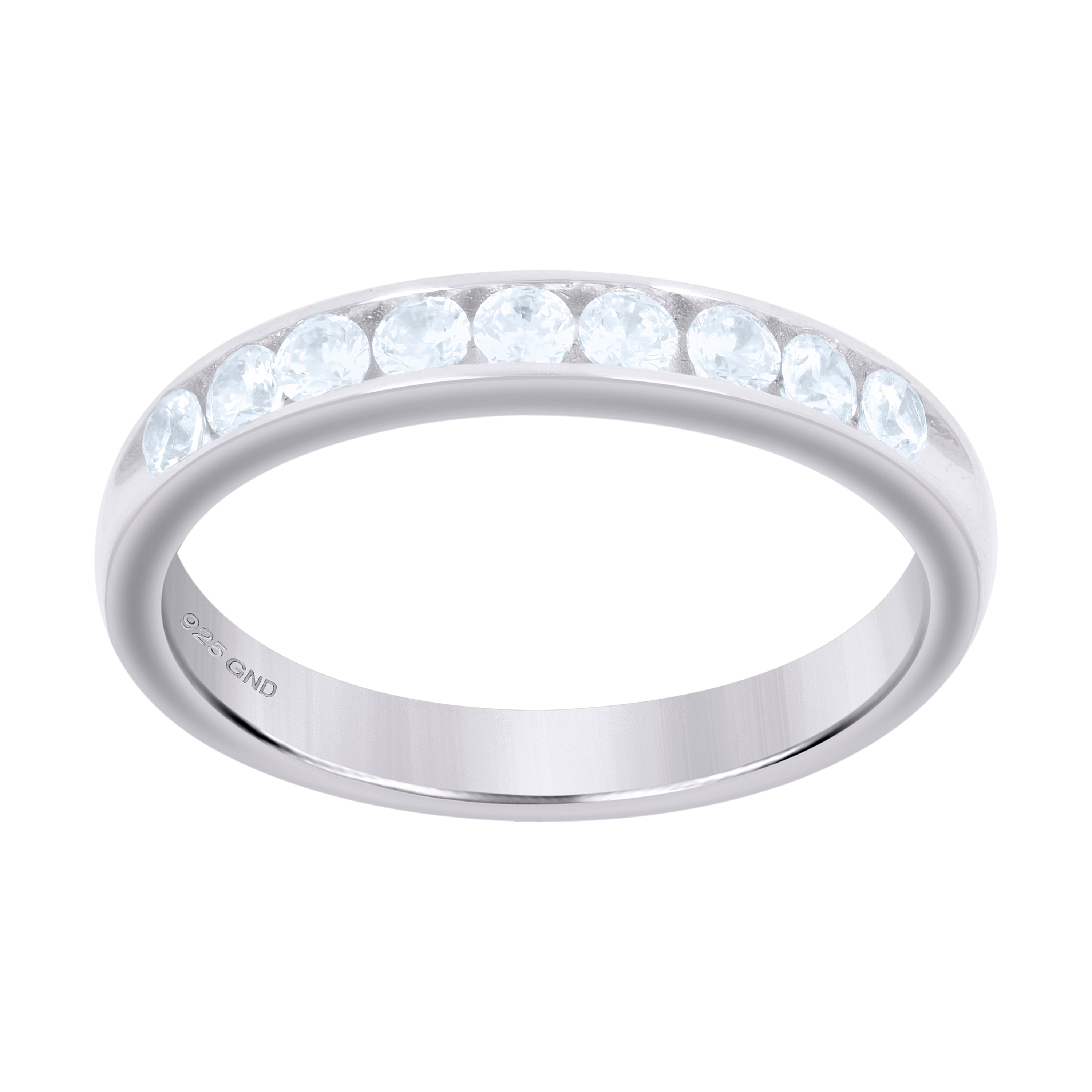 925 Sterling Silver Womens Cubic Zirconia Size-8 Bridal Wedding Anniversary Engagement Ring Band - SLV-32300