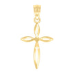 10kt Yellow Gold Womens Cross Religious Charm Pendant