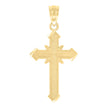 10kt Yellow Gold Diamond-Cut Unisex Cross Religious Charm Pendant