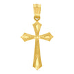 10kt Yellow Gold Unisex Cross Religious Charm Pendant