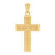 10kt Yellow Gold Unisex Cross I Love You Religious Charm Pendant