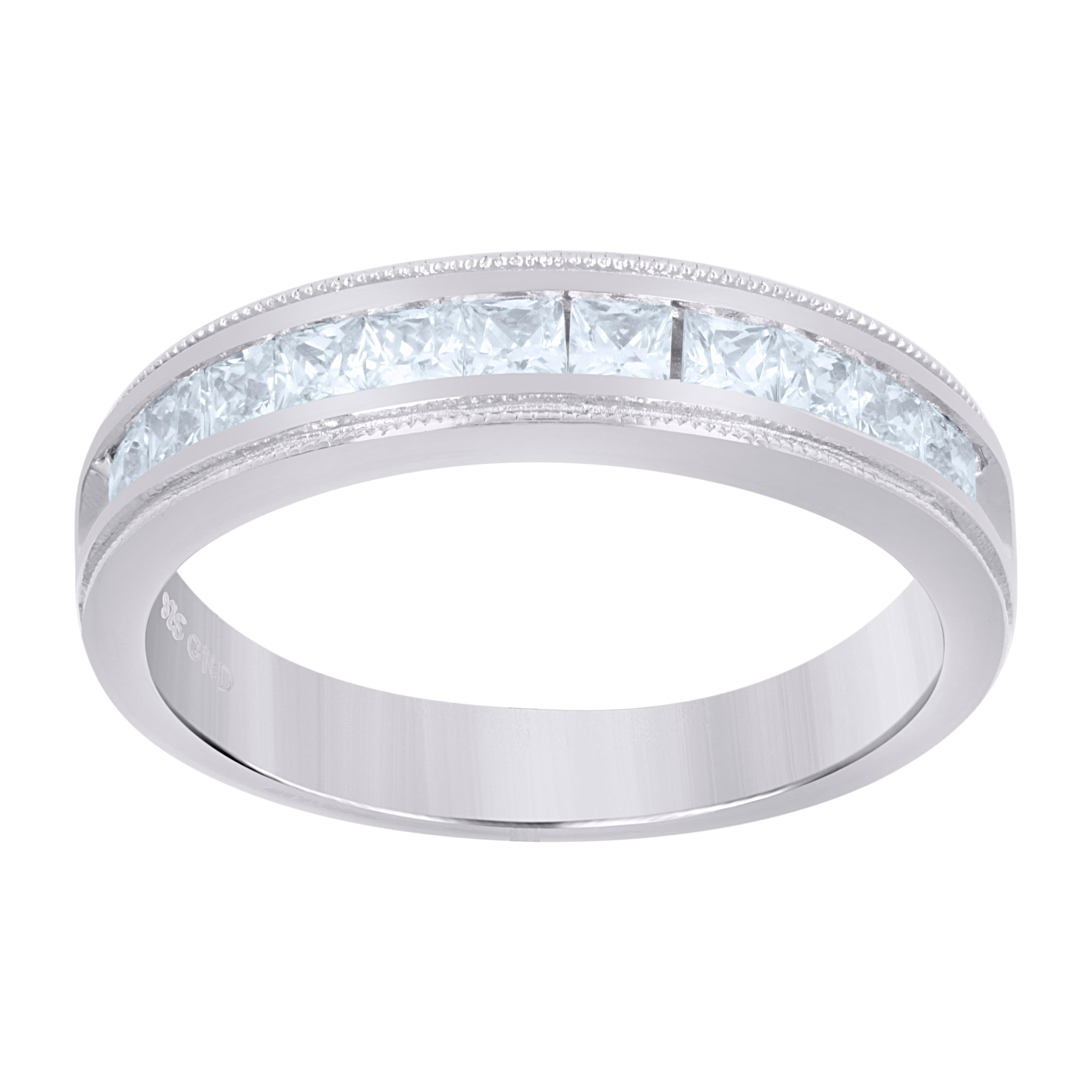 925 Sterling Silver Womens CZ Size-8 Princess-Cut Center Stones Bridal Wedding Anniversary Engagement Ring Band - SLV-32315