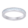 925 Sterling Silver Womens CZ Size-9 Princess Baguette Center Stones Bridal Wedding Anniversary Engagement Ring Band - SLV-32341