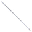 925 Sterling Silver Womens Cubic Zirconia Marquise Cut White Stone Bracelet