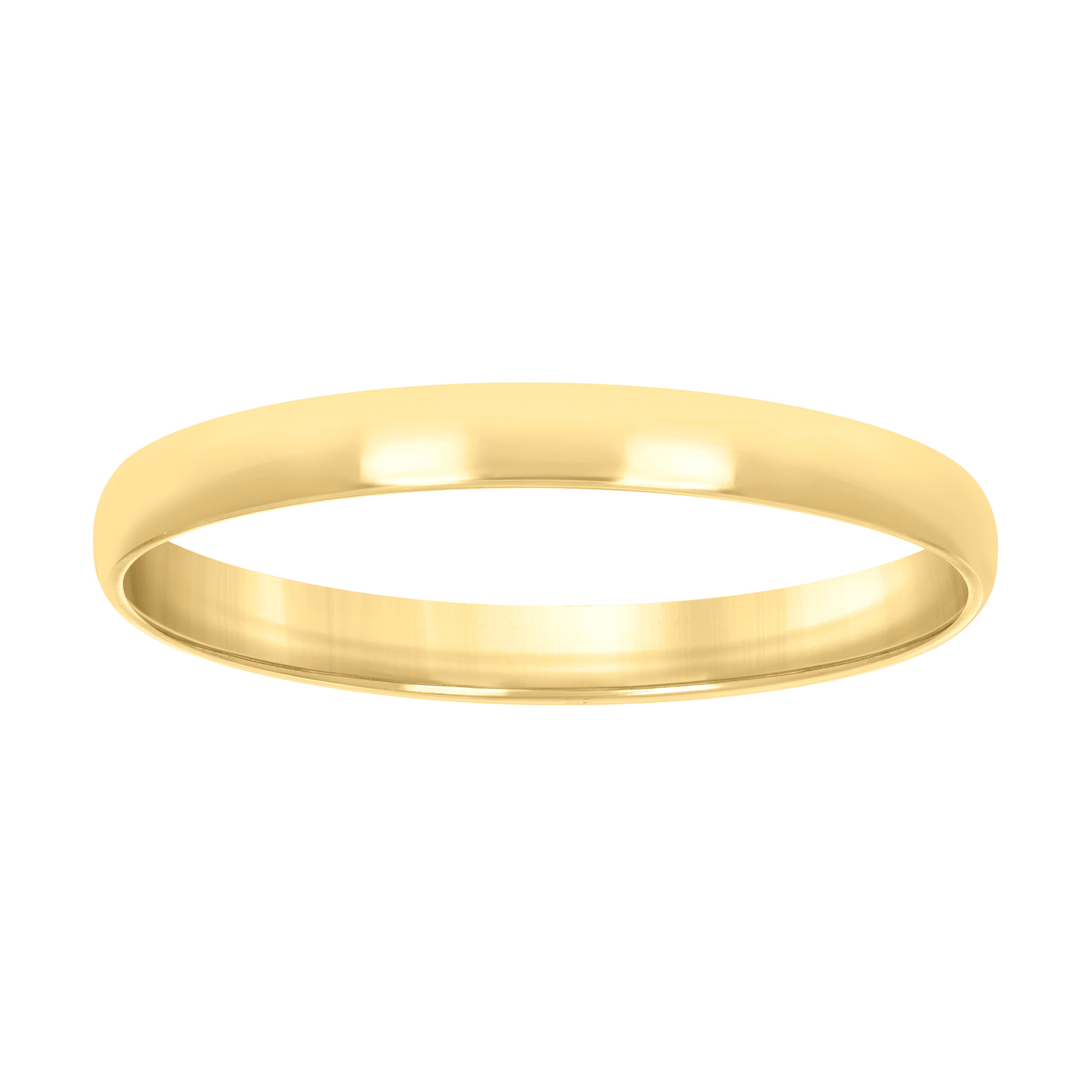 10kt Yellow Gold Unisex 3mm Regular-Fit Wedding Band Ring Size 8 - SLV-40446