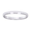 10kt White Gold Unisex 2mm Regular-Fit Wedding Band Ring Size 10 - SLV-40456