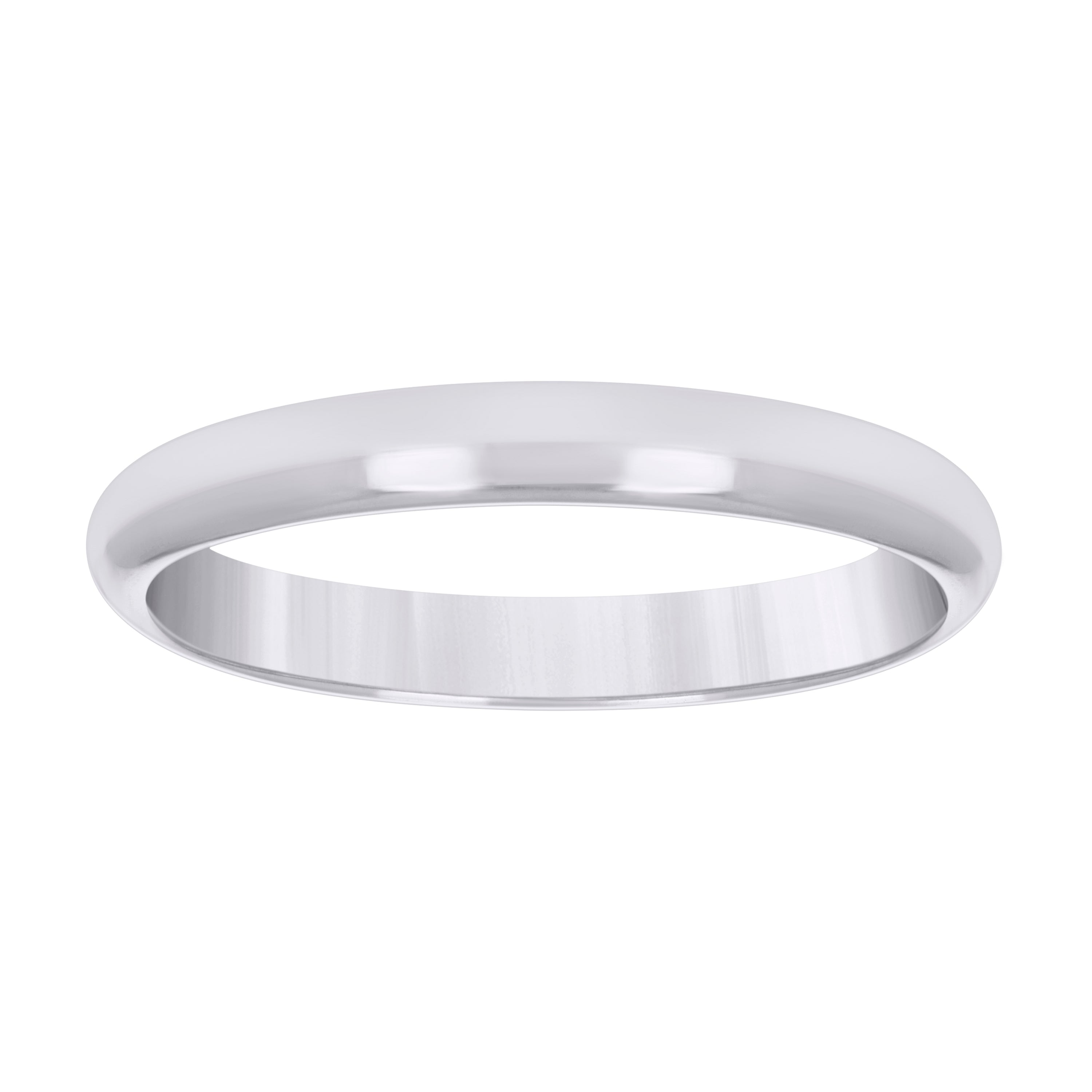 10kt White Gold Unisex 4mm Regular-Fit Wedding Band Ring Size 6 - SLV-40463