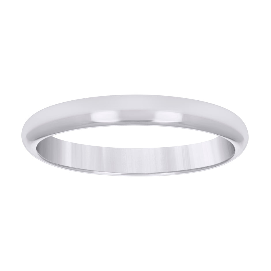 10kt White Gold Unisex 3mm Regular-Fit Wedding Band Ring Size 13 - SLV-40477