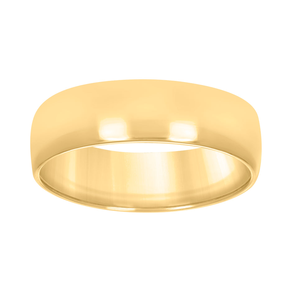 10kt Yellow Gold Unisex 7mm Regular-Fit Wedding Band Ring Size 8 - SLV-40523