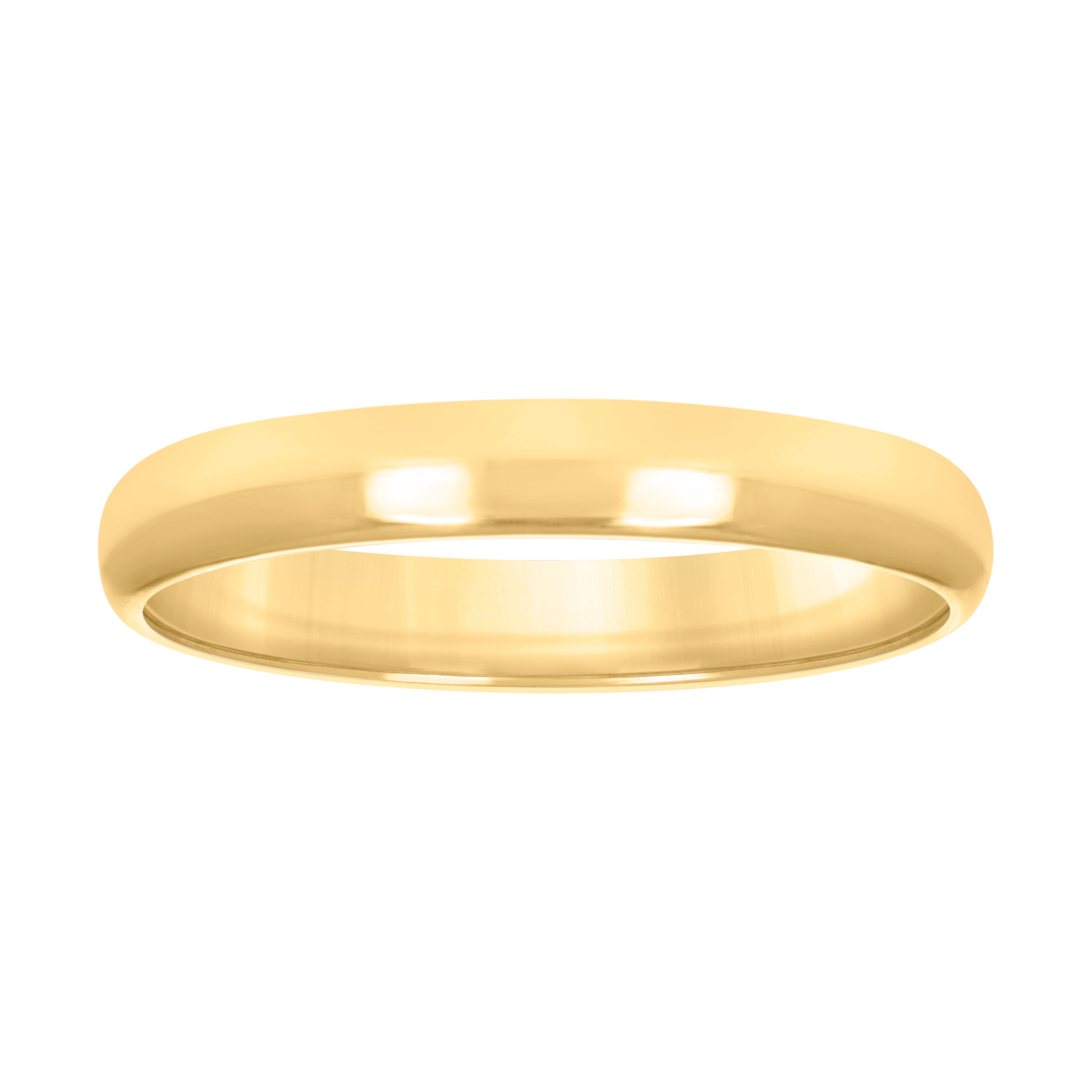 10kt Yellow Gold Unisex 3mm Comfort-Fit Wedding Band Ring Size 10 - SLV-40603