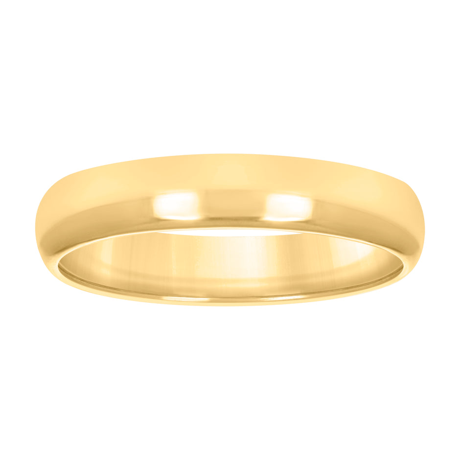 10kt Yellow Gold Unisex 4mm Comfort-Fit Wedding Band Ring Size 8 - SLV-40615