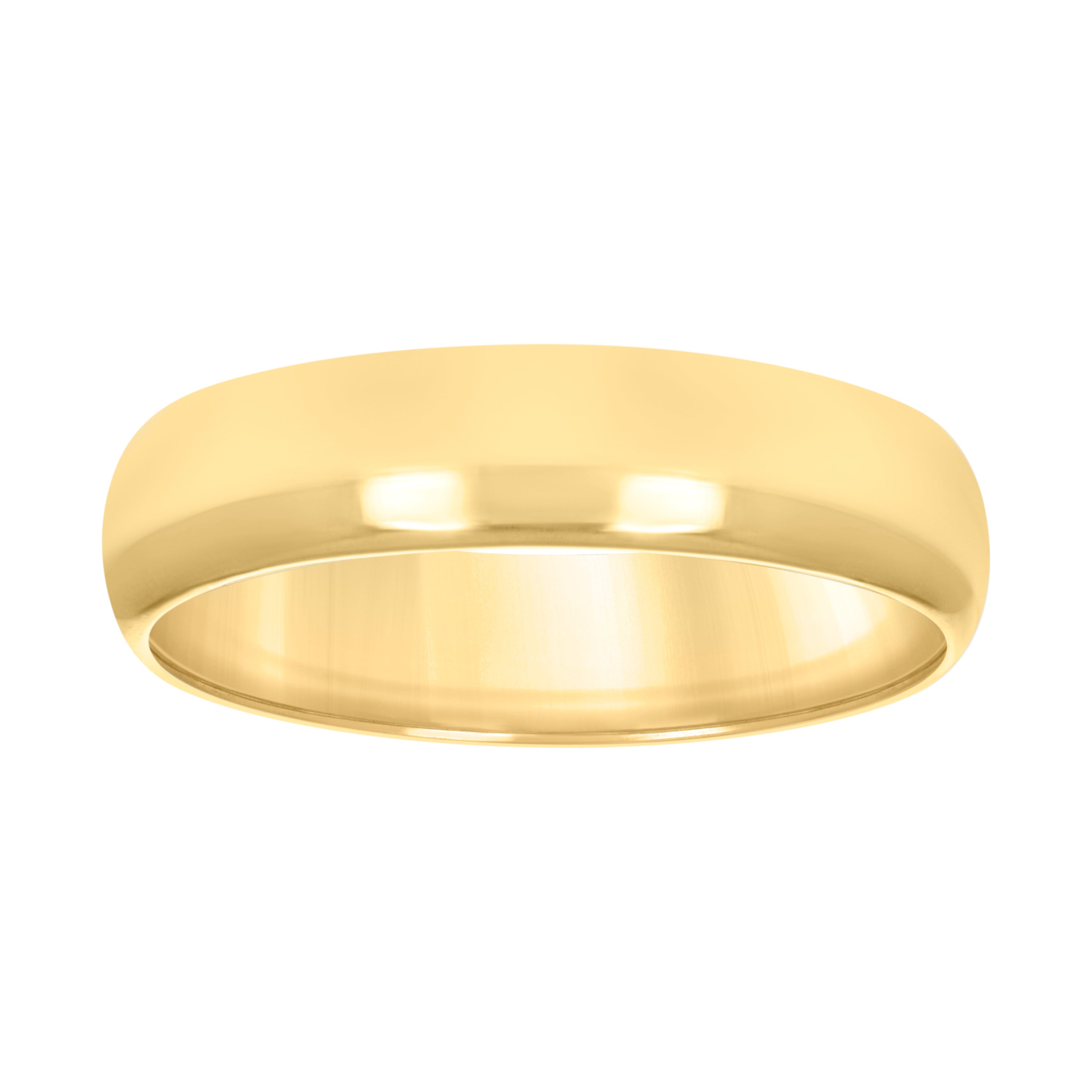 10kt Yellow Gold Unisex 5mm Comfort-Fit Wedding Band Ring Size 8 - SLV-40633