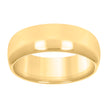 10kt Yellow Gold Unisex 7mm Comfort-Fit Wedding Band Ring Size 6