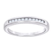 925 Sterling Silver Womens Cubic Zirconia Size-7 Single Row Wedding Engagement Anniversary Band Ring - SLV-42665